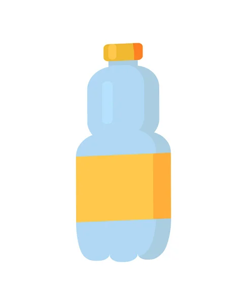 Пластикова пляшка з етикеткою Векторна ілюстрація — стоковий вектор