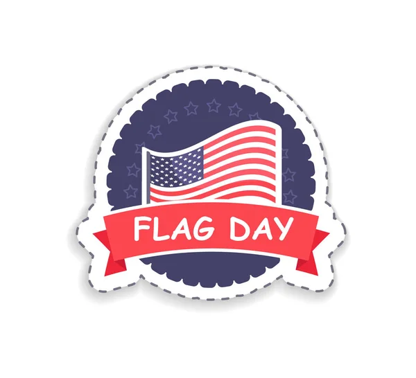 Flaggans dag av Usa affisch avdelning vektorillustration — Stock vektor