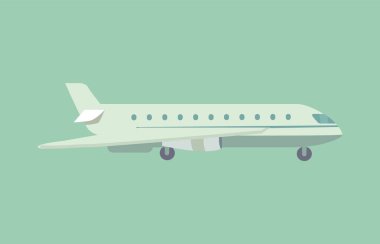 İzleme vektör çizim bırakarak uçan uçak