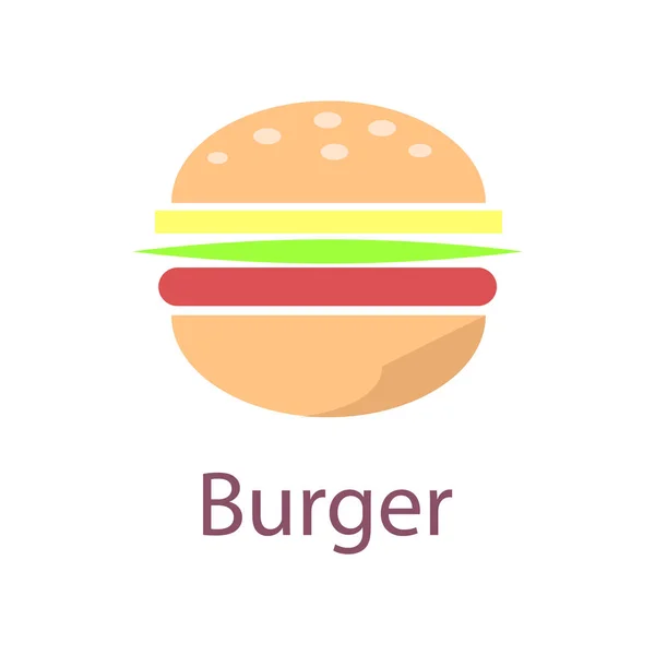 Burger Closeup Affiche Icône Illustration vectorielle — Image vectorielle