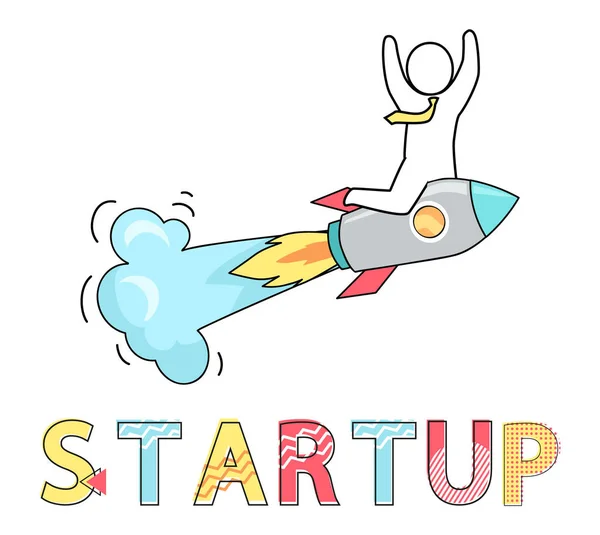 Startup Visualização abstrata da ideia de sucesso — Vetor de Stock