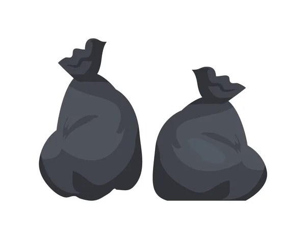 Paquetes con basura Vector Ilustración Big Bags — Archivo Imágenes Vectoriales