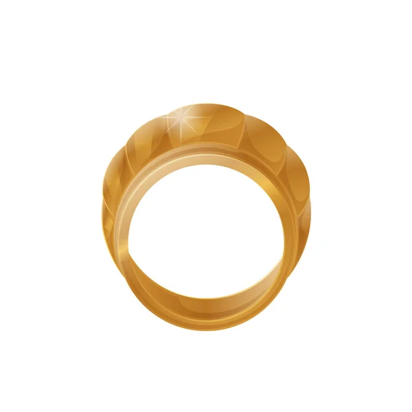 Gold Stylish Jewelery Accessory Item Romantic Ring — Stock Vector