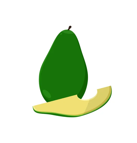 Ilustração do vetor do fruto da pêra do jacaré do abacate — Vetor de Stock