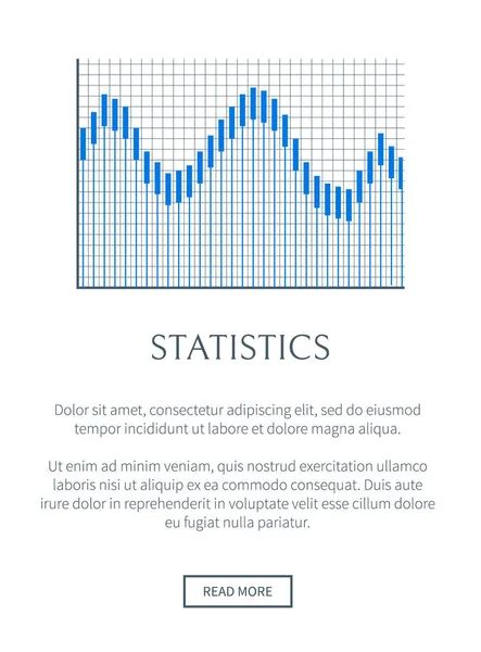 Statistics Bright Poster, Vector Illustration — Stock Vector