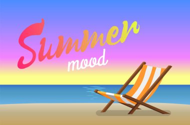 Yaz ruh hali, akşam saat güzel Sandy Beach