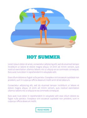 Sıcak yaz Poster tropikal plaj seksi sporcu