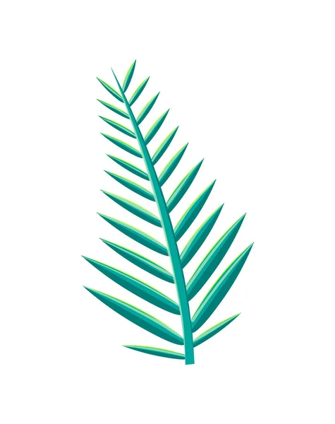 Illustration vectorielle feuille verte tropicale — Image vectorielle