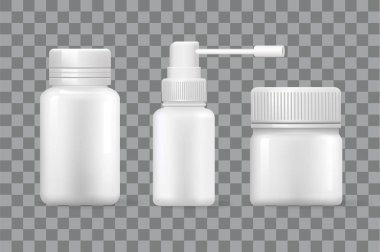 Kapsül ve püskürtücü boş tıbbi konteynerler