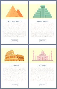 Mısır piramitleri Colosseum vektör çizim