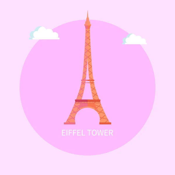 Linda Torre Eiffel de Paris Feito de Metal — Vetor de Stock