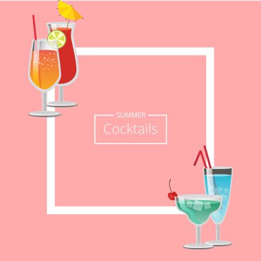 Yaz içki serinletici yaz kokteyl Poster