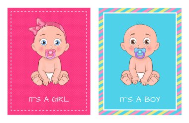 Bu kız ve çocuk Set bebek için adanmış posterleri