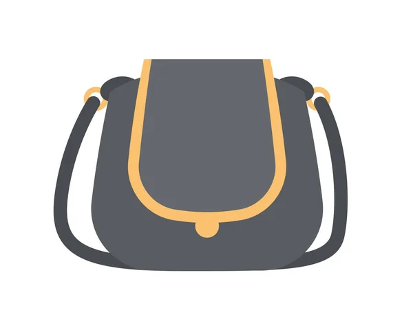 Black Modern Handbag with Elegant Golden Elements — Stock Vector