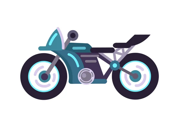 Блакитний скутер Моторизована сучасна модель мотоцикла — стоковий вектор