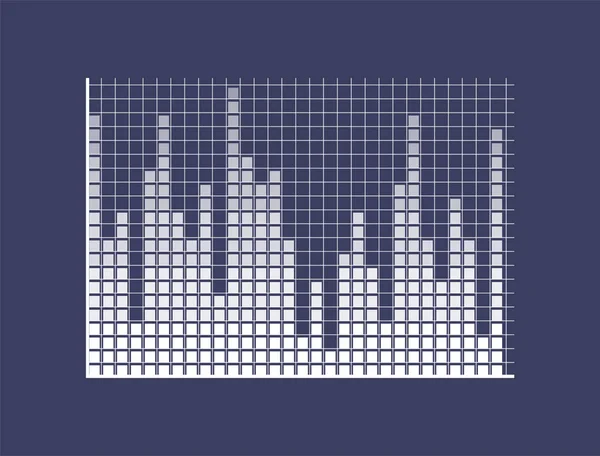 Barre sonore composte da piazze sulle coordinate — Vettoriale Stock