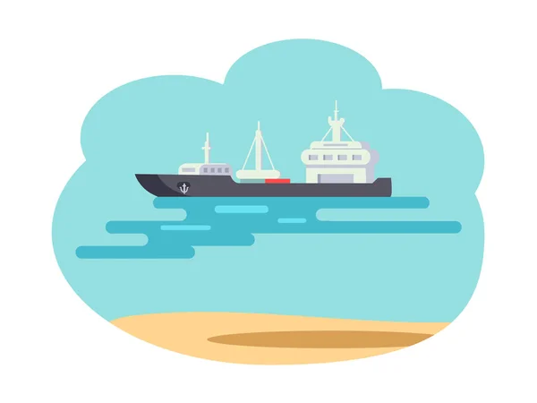 Vektor-Illustration für maritime Transportmittel — Stockvektor