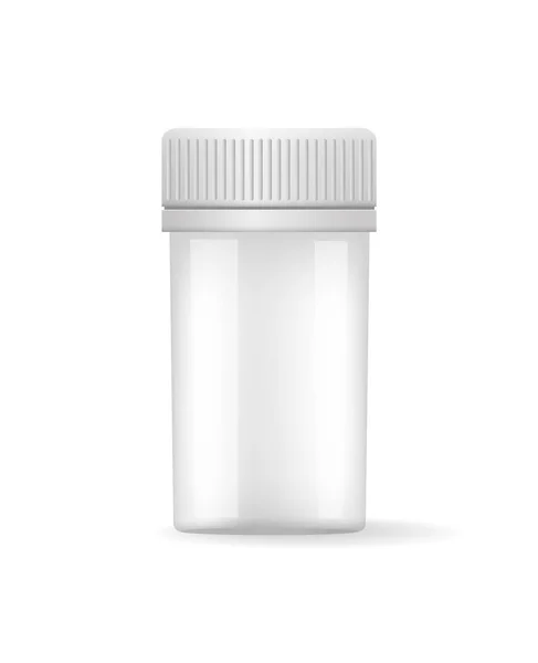 Πρότυπο του φαρμακευτικού σημαίνει σε διάφανη φιάλη — Διανυσματικό Αρχείο