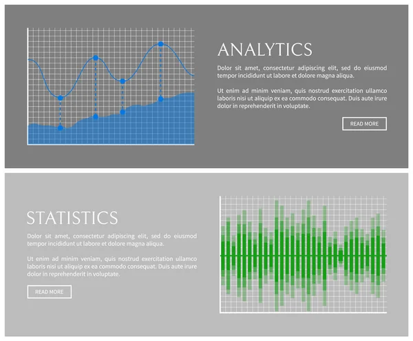 Analytik Sammlung grafischer Vektor Illustration — Stockvektor