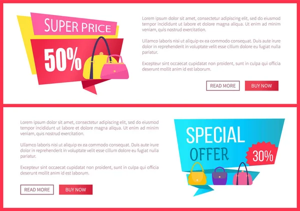 Super Price Special Offer Discount Advert Label — Stock Vector