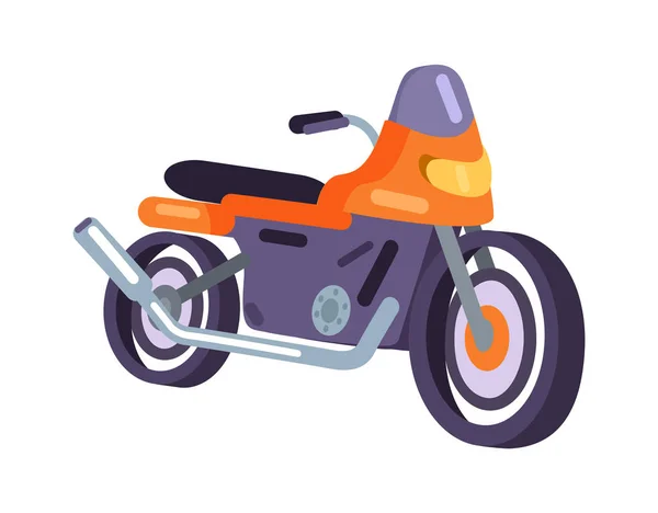 Icono motorizado de la motocicleta del diseño de la vespa naranja — Vector de stock