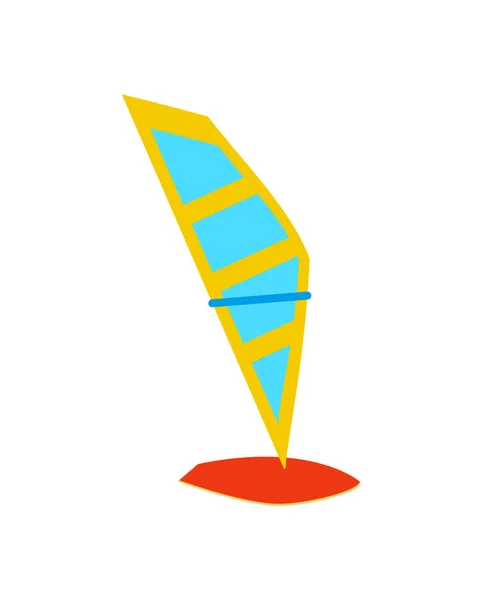 Plantilla de tabla de windsurf, cartel colorido del icono — Vector de stock