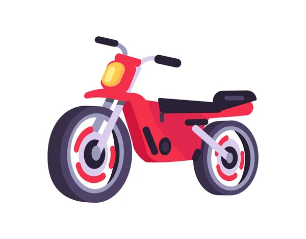 Moto rojo con estilo motor Scooter Transporte Artículo — Vector de stock