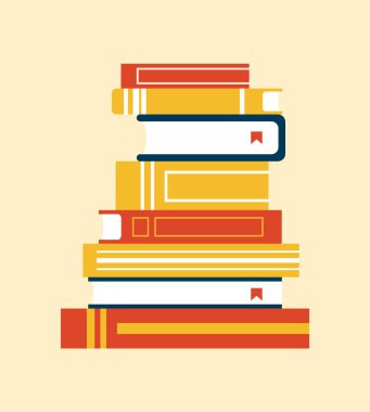 Kitap toplama yer işareti vektör çizim ile