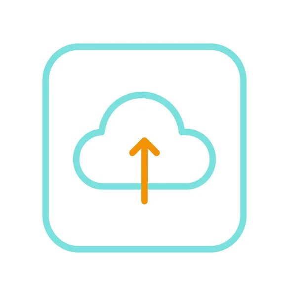 Ikona koncepcja aplikacji do zapisywania danych w chmurze — Wektor stockowy