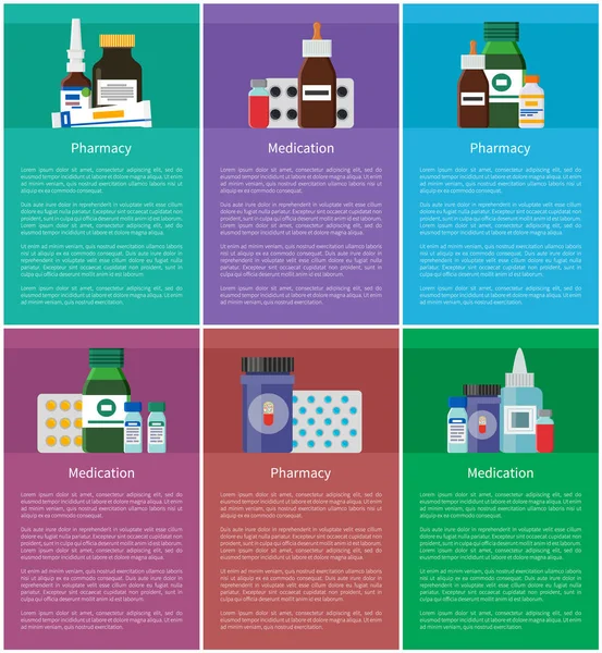 Elementi farmaceutici Illustrazione vettoriale — Vettoriale Stock