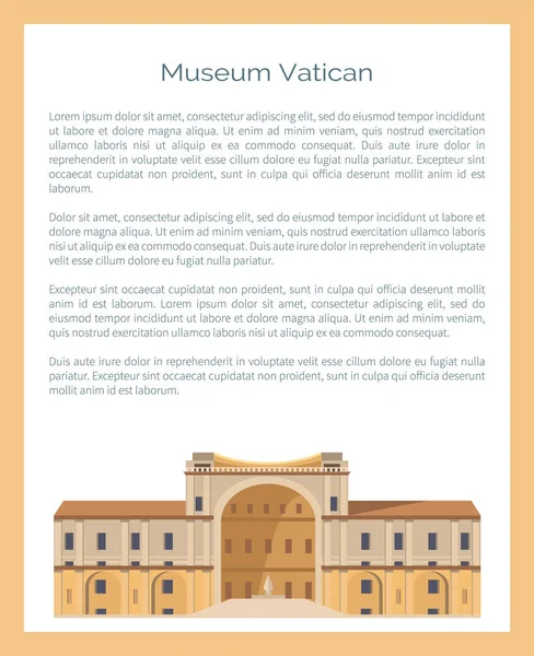 Vaticano Cristiano y Arte Museos Vector Poster — Vector de stock