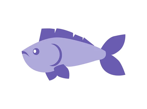 Vector animal de vertebrado de pescado azul Ilustración — Archivo Imágenes Vectoriales