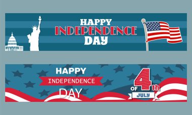 Mutlu bağımsızlık günü 4 Temmuz vatansever posterler