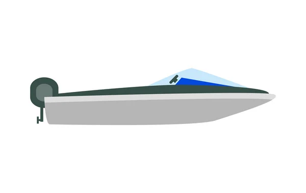 Motorlu deniz tekne Mockup, vektör çizim — Stok Vektör
