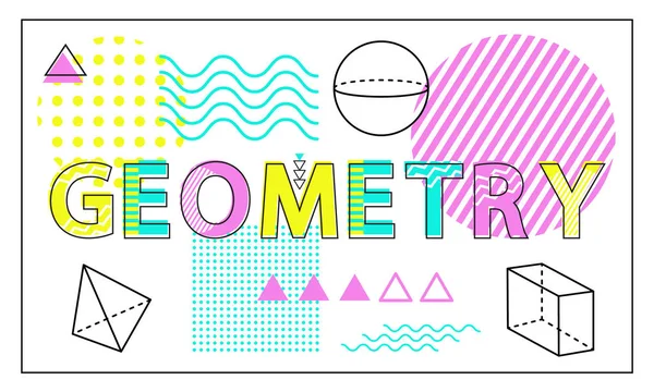 Geometría Ciencia Banner aislado sobre fondo blanco — Archivo Imágenes Vectoriales