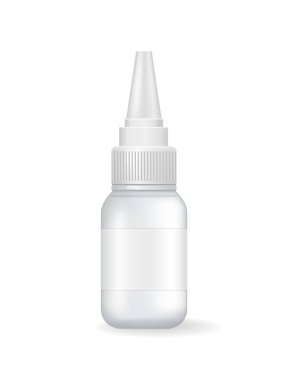 Göz damlası için dağıtıcı ile boş küçük kap