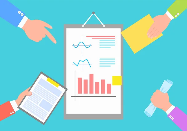 Estatísticas de Dados de Negócios, Gráfico e Lotes Imagens — Vetor de Stock