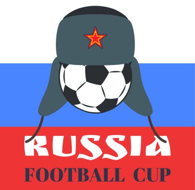Rusya Futbol Kupası renkli vektör çizim