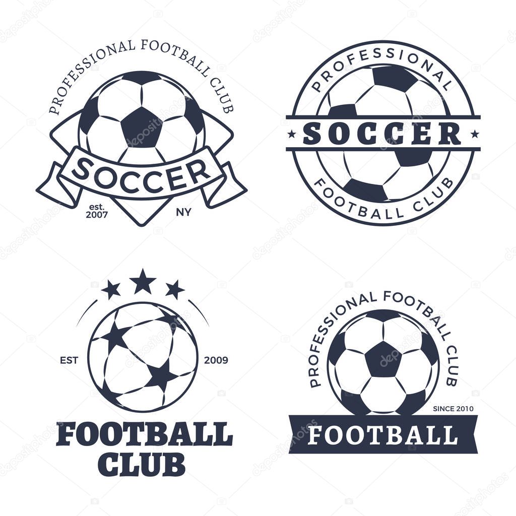 Soccer and Football Posters Vector Illustration