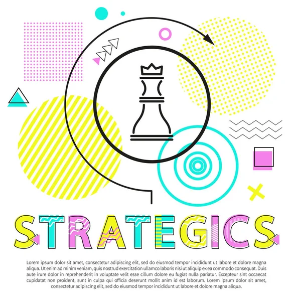 Strateger och steg analysera vektorillustration — Stock vektor