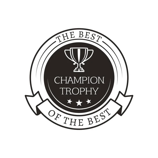 Trophée Champion Meilleure Illustration Vectorielle — Image vectorielle