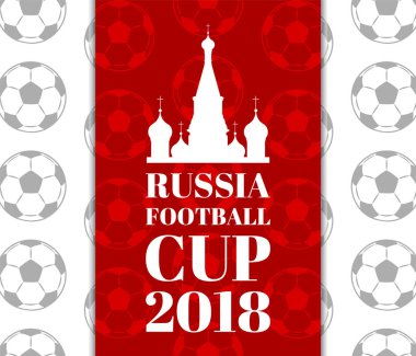 Rusya Futbol Kupası desen vektör çizim