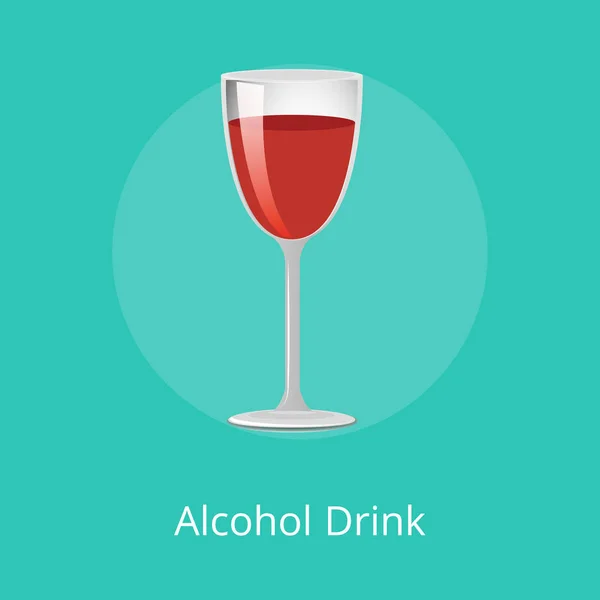 Alkohol trinken Weingut erfrischendes Burgundergetränk — Stockvektor