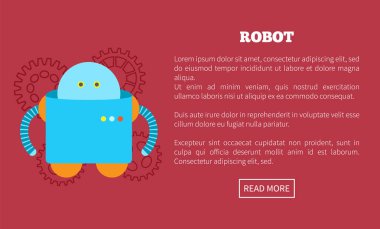 Robot Web sayfası metin örnek vektör çizim