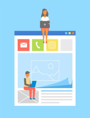 Üzerinde mavi arka plan izole mobil uygulama