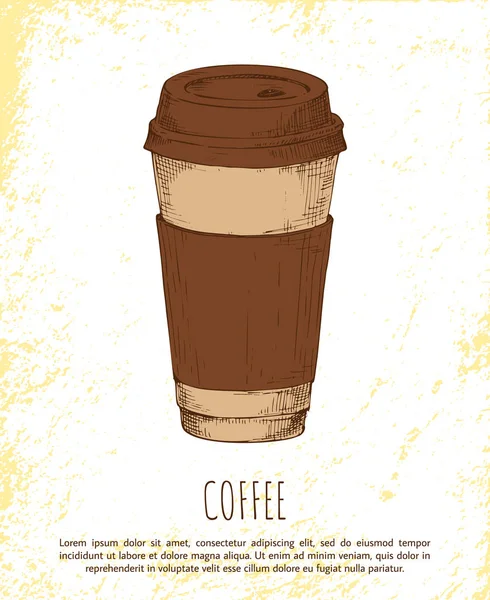 Tasse de café isolé sur fond lumineux bannière — Image vectorielle