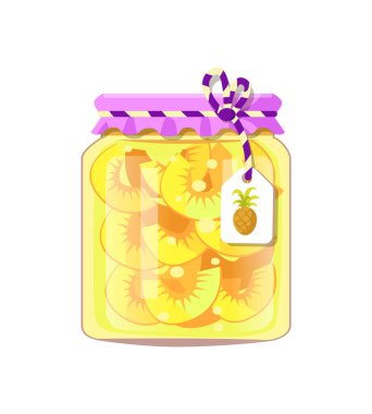 Ananas meyve koruma süslü kavanoz