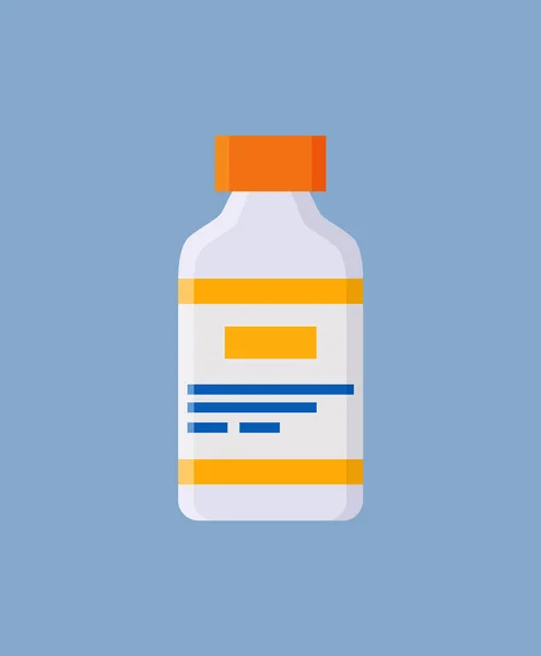 Ιατρική πλαστικό μπουκάλι αντικείμενο διανυσματικά εικονογράφηση — Διανυσματικό Αρχείο