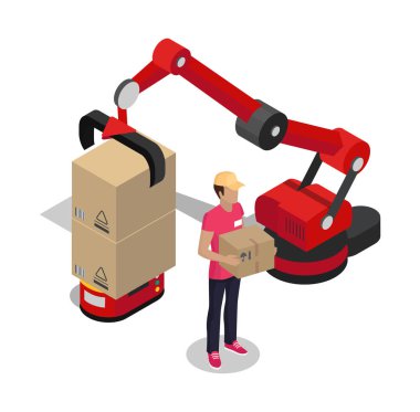 Çağdaş üretim renkli vektör Poster