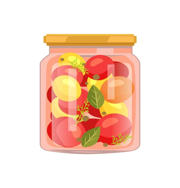 Twist Top Glass with Veggie and Spicy Seasoning — Stock Vector